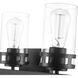 Lunden 3 Light 22 inch Matte Black Bathroom Vanity Light Wall Light